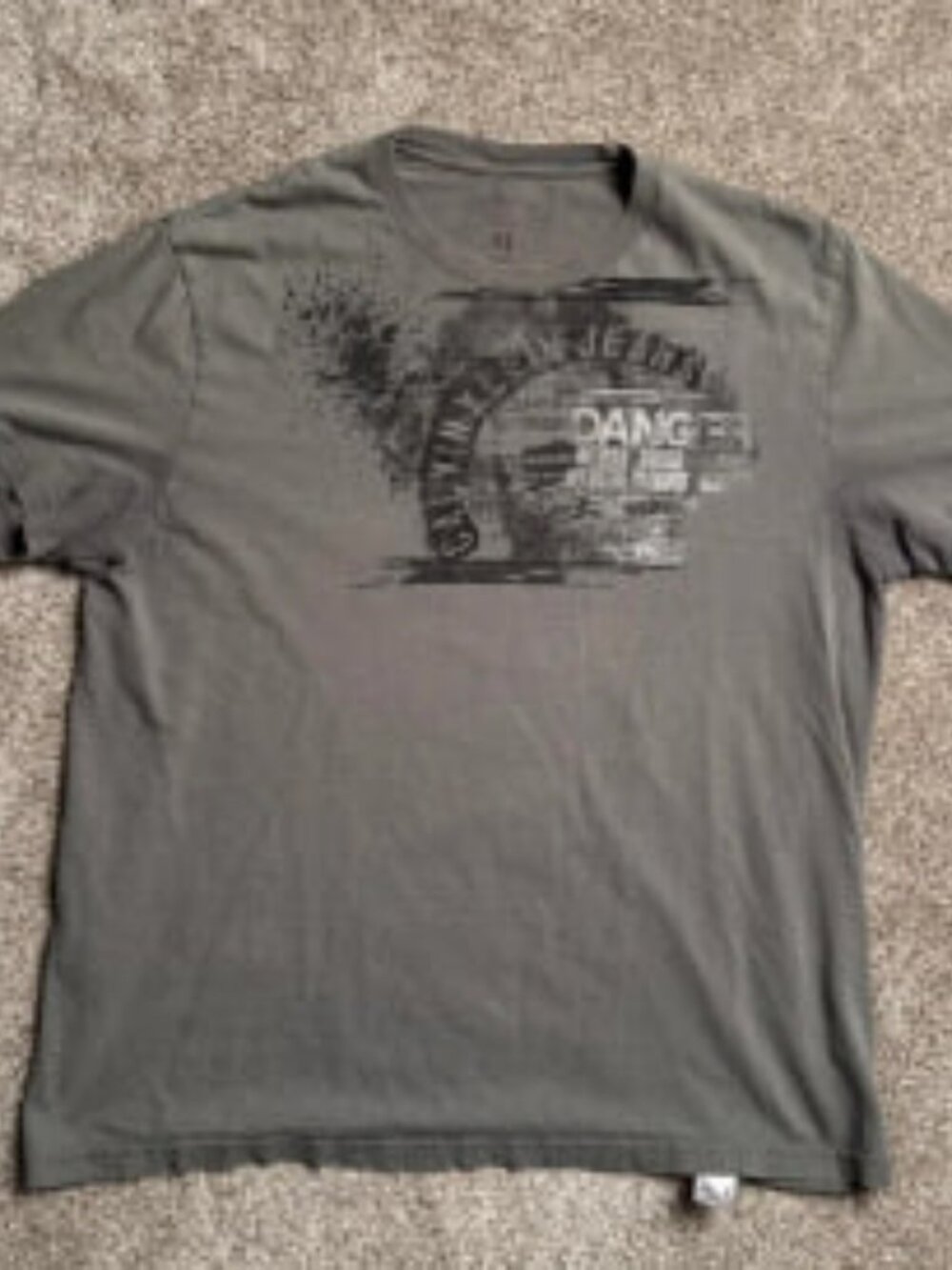 LIGHT GREY CALVIN KLEIN Y2K GRAPHIC TEE